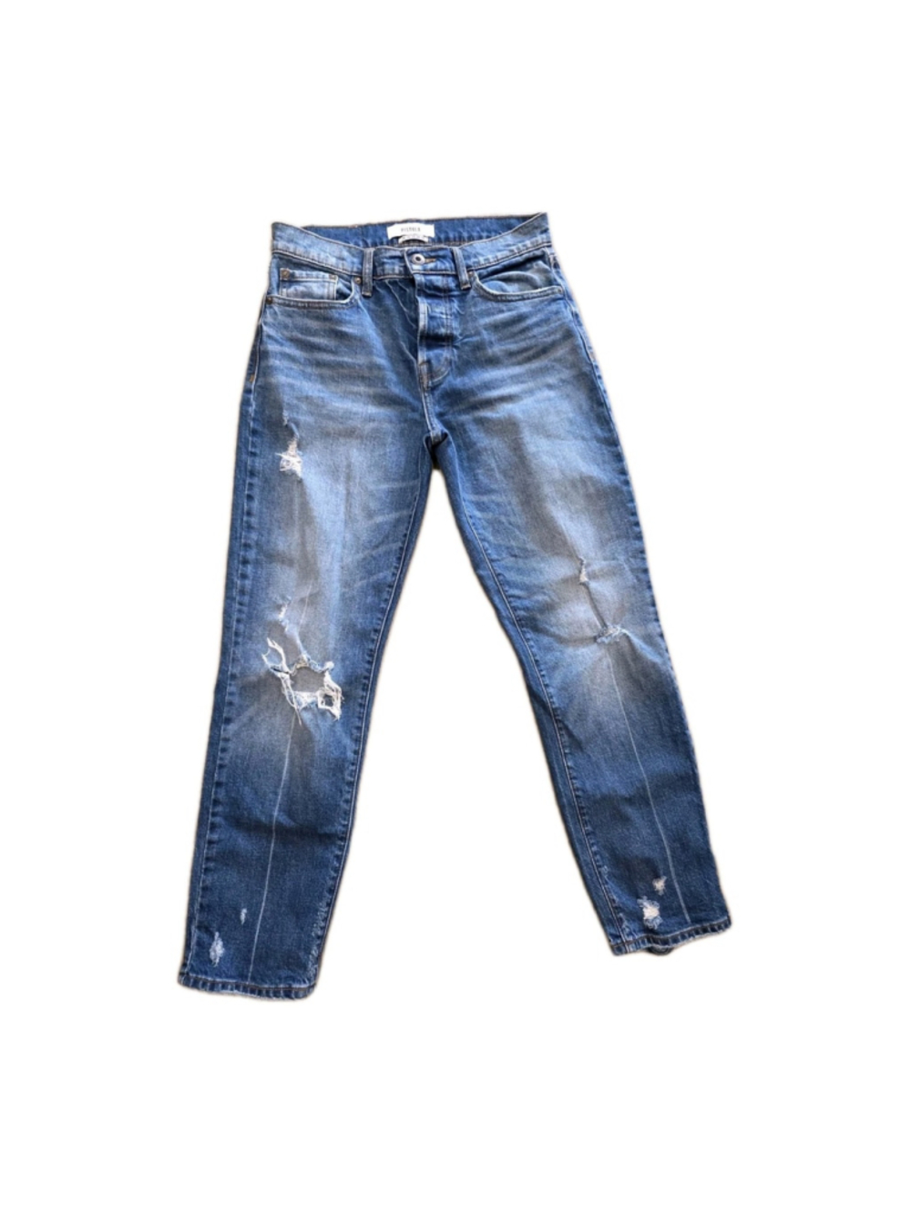 Pistola Straight Leg Jeans Women’s Size 26 Distressed Medium Wash Button Fly